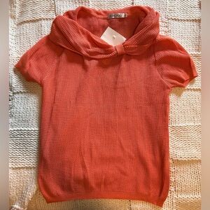 Deadstock Y2K Bordado Salmon Crochet Top